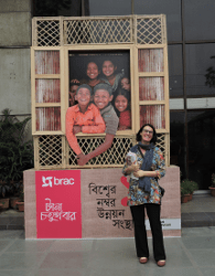 Our health specialist Cecilia Capello at BRAC's office in Bangladesh.