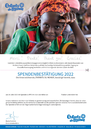 Spendebescheinigung für 2021